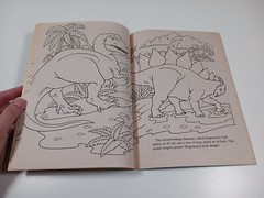 Vintage 1988 All About Dinosaurs Coloring Book w/ Pull Out Poster, Random House