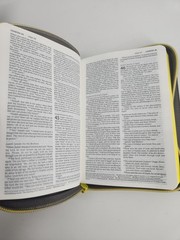 Zips Bible NLT (Canvas, Charcoal/Yellow) by Tyndale