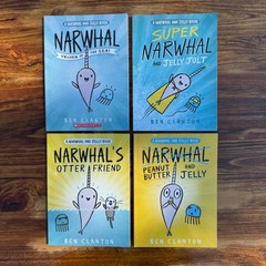 Lot of Narwhal and Jelly Books 1 – 4 Ben Clanton Age 6-9 Grade 1-4 Graphic Novel