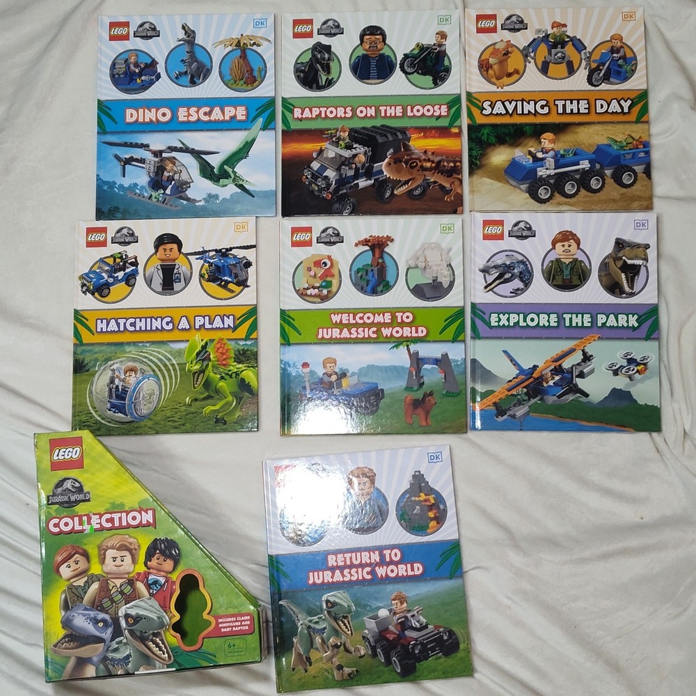 DK LEGO Jurassic World Collection Hardcover Illustrated Box Set Ages 4-8