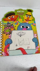 Sesame Street Wipe-Off Book Ernie Bert Big Bird Vintage CTW Activity