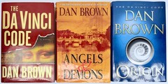 Dan Brown Hardcover Book Lot First Editions Da Vinci Angels Demons Lost Symbol