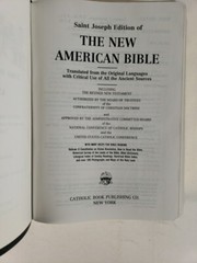 Saint Joseph Edition The New American Bible Catholic Book Publishing