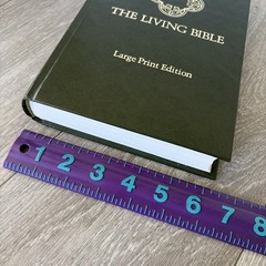The Living Bible Large Print Edition Red Letter Holy Spiritual Book