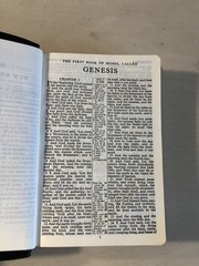 Holy Bible KJV Collins Black Leather References Red Letter Vintage