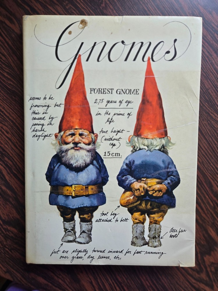 Gnomes by Wil Huygen & Rien Poortvliet 1977 Hardcover Illustrated Dust Jacket