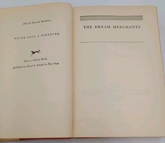 The Dream Merchants By Harold Robbins 1949 Hardcover With Dust Jacket