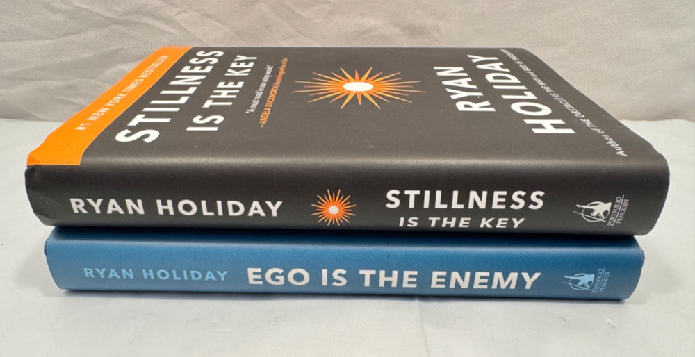Lot 2 Ryan Holiday HC Books Stillness is Key Ego is Enemy AP1