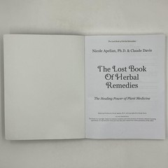 THE LOST BOOK OF HERBAL REMEDIES NICOLE APELIAN CLAUDE DAVIS 2021 PAPERBACK