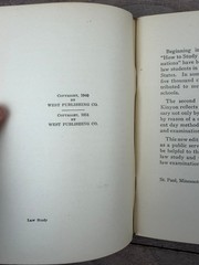 How To Study Law Write Law Examinations Kinyon 1951 Second Ed West Publishing