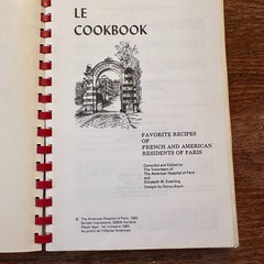 Le Cookbook American Hospital of Paris 1982 Spiral-Bound Paperback GOOD
