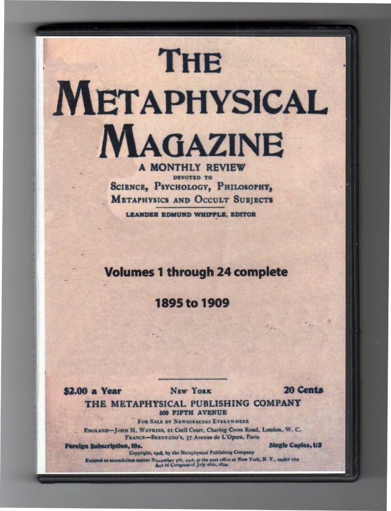 Metaphysical Magazine 1895-1908 full run on DVD or USB . 130 issues (occult).