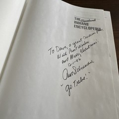 VTG SIGNED Cleveland Indians Encyclopedia Russel Schneider MLB Baseball HC DJ