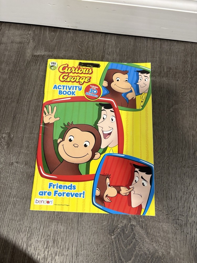 Curious George and Friends „Friends are Forever” Coloring Book w/ Stickers