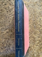 Resources for Sermon Preparation by David A. MacLennan 1967