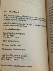 Solomon Kane First Complete Edition by Howard, Robert E. 1995 BAEN 1st Printing!