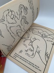 Vintage Lot of 5 DINOSAUR Coloring Books Most Unused But One Has Marks