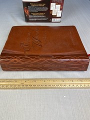 NKJV Spiritual Warfare Bible Brown Leathersoft Charisma House **EXCELLENT**
