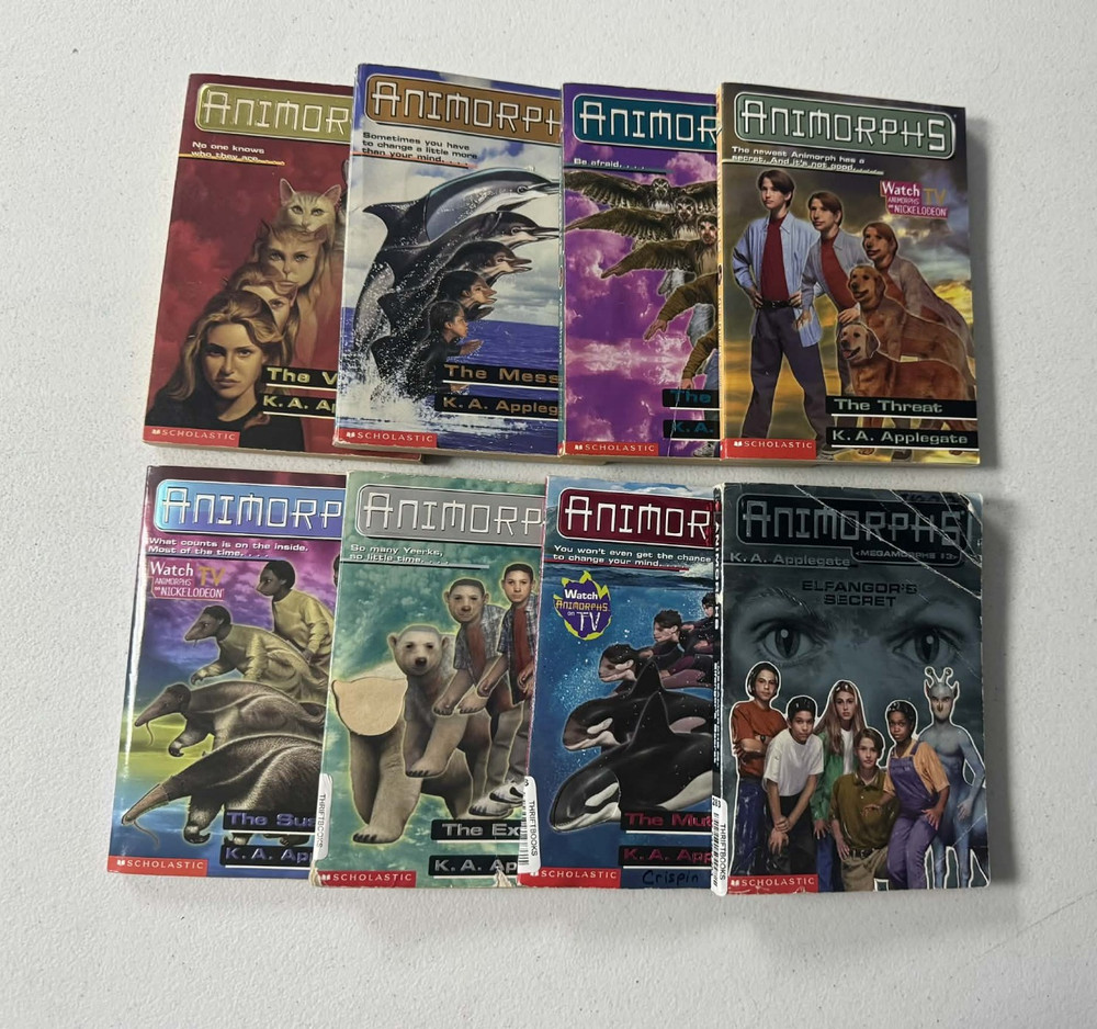 Animorphs Paperback Book Lot – K. A. Applegate – 8 Books – Ages 9-12 Sci-Fi