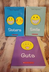 Sisters, Smile & Guts By Telgemeier, Raina Lot of 3 Paperback Excellent