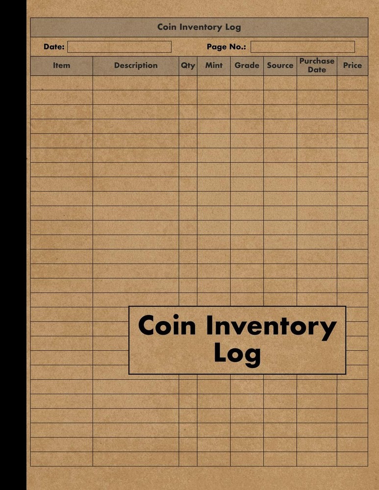 Coin Inventory Log Book: Book To Reference Collector Coins – 120 pages – Coin Co