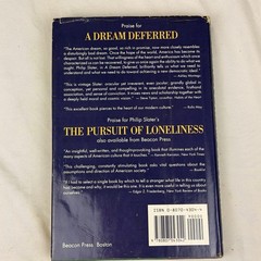 A Dream Deferred Philip Slater 1991 Hardcover DJ Beacon Press Democracy