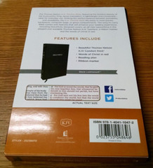 Thomas Nelson KJV Comfort Standard Print Thinline Bible 2016 Black Leathersoft-U