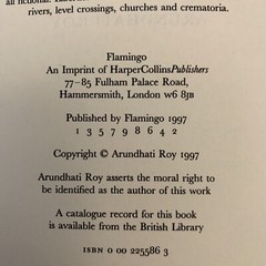 THE GOD OF SMALL THINGS – TRUE FIRST EDITION BY ARUNDHATI ROY RARE!