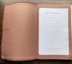 NKJV Holy Bible Super Giant Print Reference Edition Red Letter Leather Worn