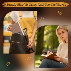 Thick Blank Journal Notebook 400 Pages 3.9 × 5.5 No Lines Soft Leather Pocket…