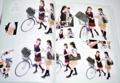 A collection of poses for drawing two people attracted to each other in the Yuri