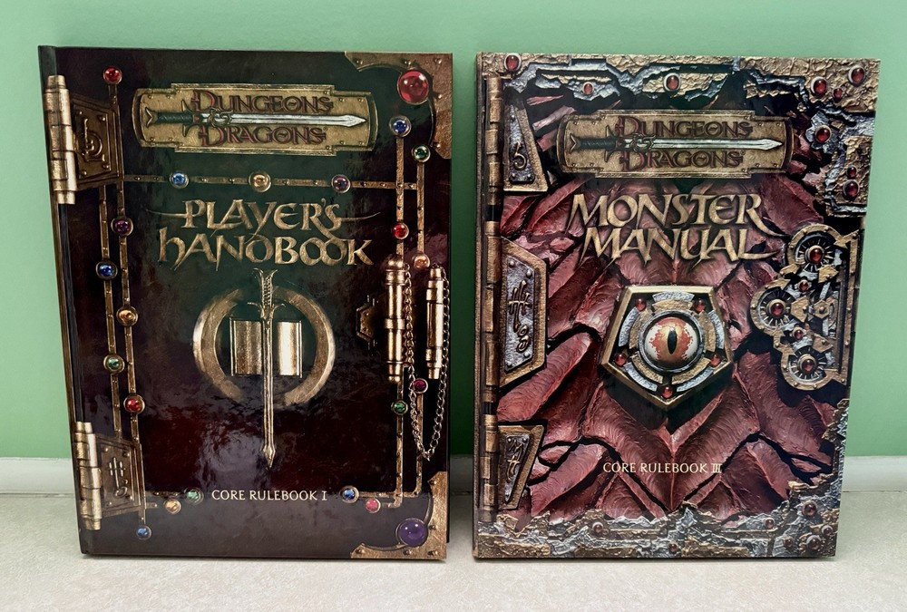 Dungeons & Dragons 3rd Edition Players Handbook & Monster Manual VG Condition!!