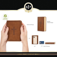 KJV Holy Bible, Compact Large Print Faux Leather Red Letter Edition – Ribbon Mar