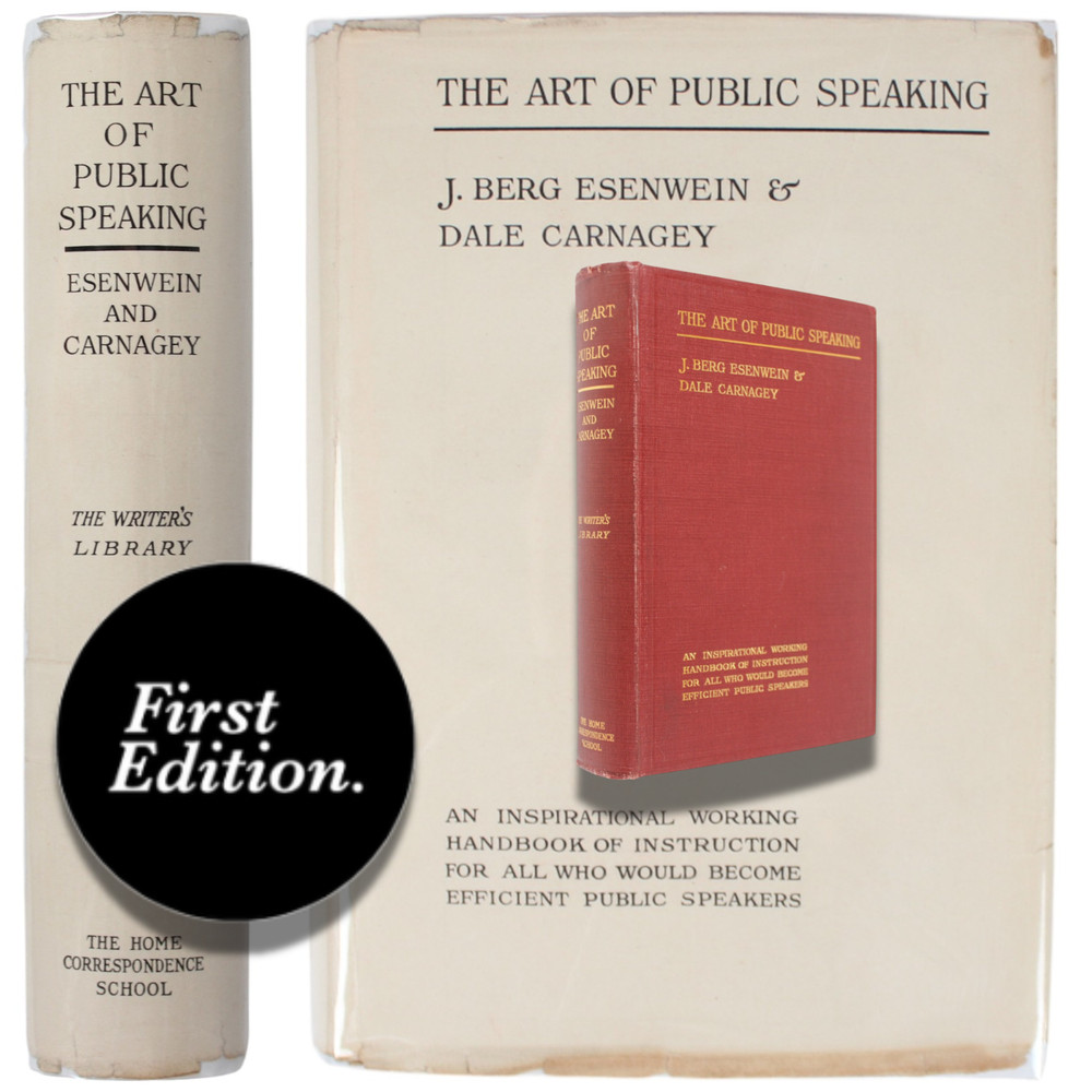 RARE DALE CARNEGIE First Edition The Art of Public Speaking 1915 w/ DUST JACKET!