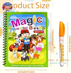 14 Pack Water Coloring Books,Water Doodle Book Toys,Reusable Water Painting Book