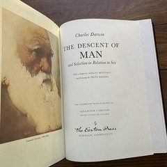 Easton Press Lot of 2 The Descent of Man & On The Origin of Species Darwin