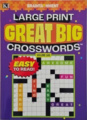 New 4 Large Print Great Big Crosswords Kappa Puzzle Books Vol#159-166 Fun Hobby