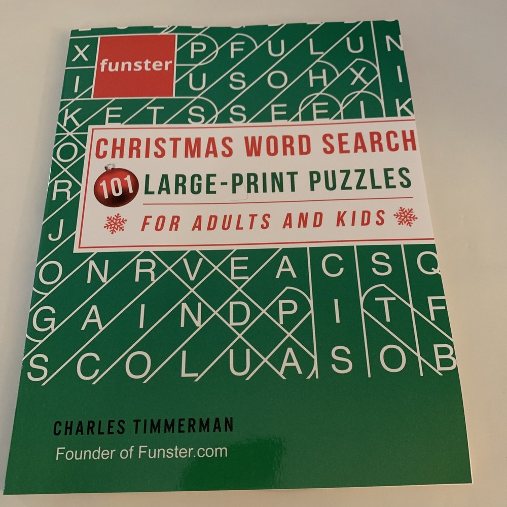 FUNSTER CHRISTMAS WORD SEARCH 101 LARGE-PRINT PUZZLES FOR By Charles Timmerman