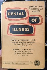 Rare, Denial of Illness, Edwin Weinstein, 1955, signed, Medical Lecture Series