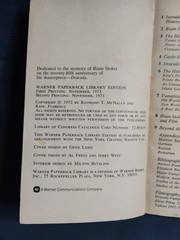 IN SEARCH OF DRACULA: A TRUE HISTORY OF DRACULA AND VMPIRE LEGENEDS (1973 TPB)