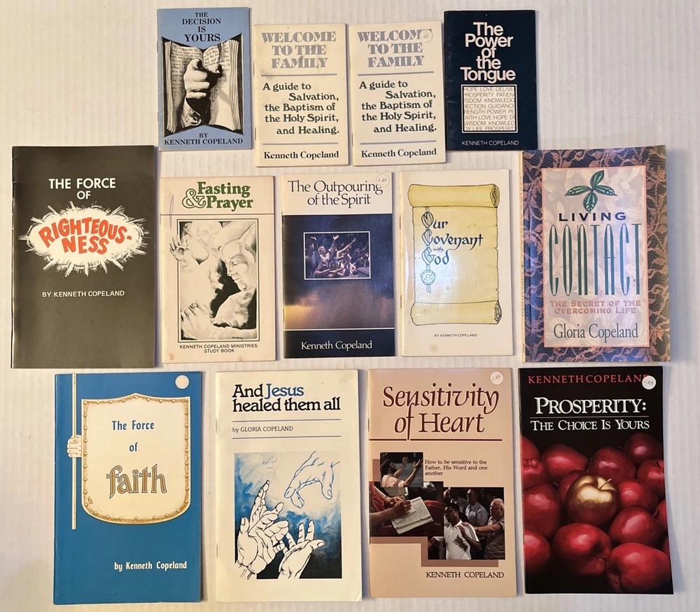 Lot of 13 Kenneth Copeland Books – The Force Of Faith And Righteousness Etc