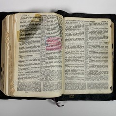 Holy Bible National Bible Press Pronouncing Red Letter KJV 1940’s Thumb Tabs