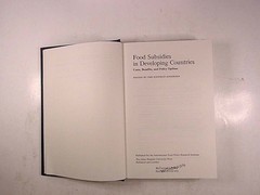 Food Subsidies in Developing Countries Pinstrup-Andersen 1988 Johns Hopkins