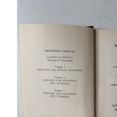 Gospel Publishing House Minister’s Manual Vol 2 Weddings Funerals Black 1965