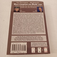 Harrington on Hold 'Em: The Workbook : Expert Strategy for No-Limit Tournaments