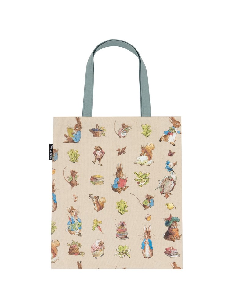 Peter Rabbit Pattern Tote Bag 15″ W x 17″ H 100% Cotton Canvas