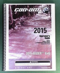 2015 Can-Am Outlander 1000 6×6 Operator’s Manual: 168 pages & protective Covers!