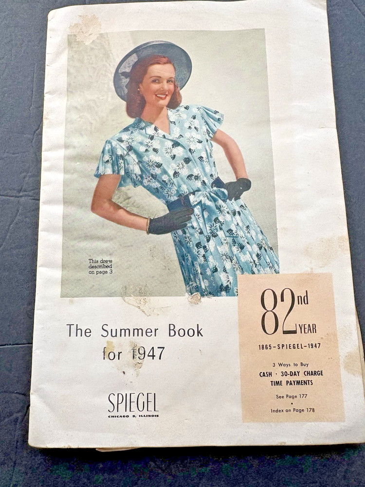 Vintage Spiegel Spring & Summer 1947 Catalog Fashion Home Paper Back Order Form