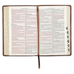 The Holy Bible Kings James Version Bible Thumb Indexed Red Letter / Brown NEW***