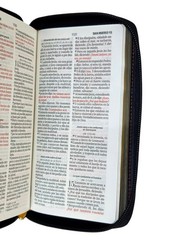 Biblia Chequera Letra 8.5 puntos RV1960 imit piel coral y gris claro